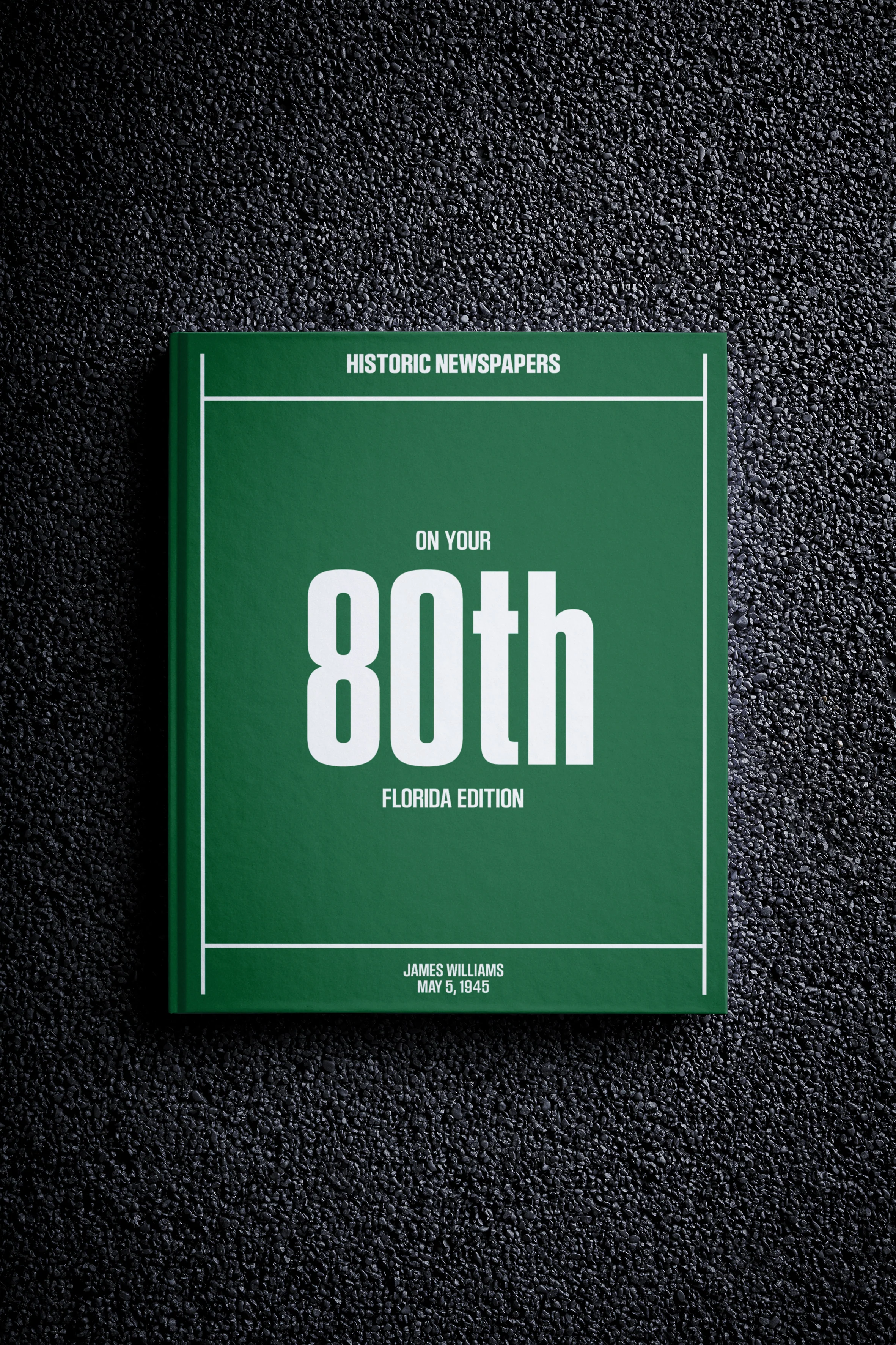 80th Milestone Birthday Newspaper Book Florida Edition